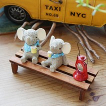 위dhns_코끼리 비어 4종 장식 홈인테리어미니어처 어쳐 어쳐세트♥dhn, ♥happynesss