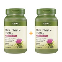 지엔씨 허벌 플러스 밀크씨슬 엑스트라 스트렝스 1300mg 120정 X2팩, 120, 1개
