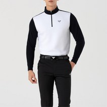 남성 하프집업 퀼팅 배색 골프 티셔츠 기능성골프웨어 골프웨어코디 30대