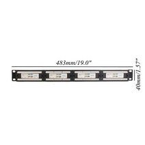 대덕19'1U 랙 24 포트 스트레이트 스루 CAT6 UTP 패치 RJ45 네트워크 케이블 키스톤 잭 이더넷 분배 프레, 01 24Ports