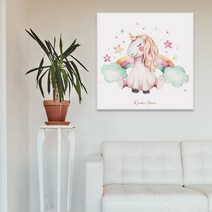 아란아트 귀여운일러스트그림액자 코끼리그림 부엉이그림 아이방꾸미기, 12 무지개유니콘