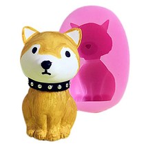 실리콘 몰드 HB_차렷 시바 1구/강아지 불독 도베르만