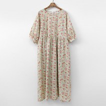 아이우먼 플라워밴딩코튼원피스 GRG702M204 빅사이즈