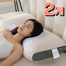 몽딥 기능성 경추 베개, 화이트, 2개