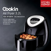 키친플라워 쿠킨 전자식 에어프라이어 3.2L, KEA-BY3201E