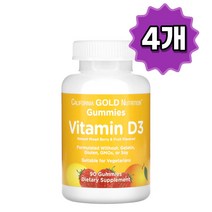California Gold Nutrition 비타민D3 구미젤리 90개 X 4통, 기본