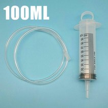 506080100150ml 대용량 플라스틱 주사기 재사용 가능한 빨 펌프 주사기 오일 유체 물 용 흡입 인젝터 측정, 100ml 및 90cm