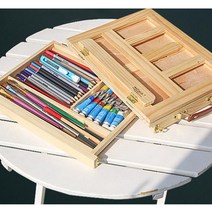 휴대형 접을 수 있는 원목 테이블 이젤 미술 화판, 휴대용 이젤