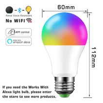 스마트 홈 LED 전구 E14 B22 220 110 스팟 매직 변경 가능 램프Lampada IR 제어 장식 RGB 화이트, 01 Works With Alexa, 1개
