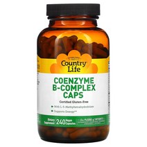 Country Life Coenzyme B-Complex Caps 240 Vegan Capsules, 상세설명참조