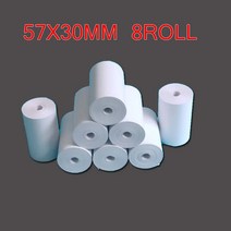감열지 감열식 용지 57x30mm POS 프린터 8 롤 모바일 블루투스 금전 등록기 종이 Paperang amp Peripage 미니 용