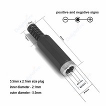 여성 남성 DC 커넥터 2.1mm 2.5mm 3.5mm 1.35mm 4mm 1.7mm 5.5mm 잭 플러그 어댑터 CCTV 카메라 AC 전원 어, 03 type C_04 20pcs