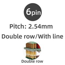 테스트 연소 고정 장치 2.54mm 스탠드 PCB 클립 핀 디버그 다운로드 프로그램 굽기 간격 6p 2, 04 6pinx2row