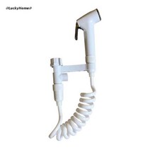휴대용비대 개인 위생 41XB 1Set Plastic Portable Toilet Bidet Tap Handheld Shower Sprayer Gun Female, 01 B