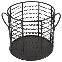 주방 크리 에이 티브 간식 과일 바구니 중공 아이언 홈 스토리지 바구니 주최자 - 블랙, 보여진 바와 같이, 하나