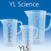 (YLS) Vitlab (비트랩) PP 플라스틱 핸들 비이커 (파란색 눈금) 1L 2L 3L 5L Graduated Pitcher Beaker (PP), 2L 1ea