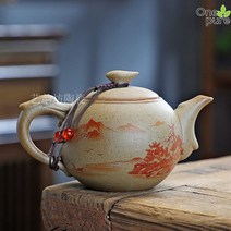 자사호 다관 다기 전통 중국 세트 보이차, 201mL-포함-300mL-포함, 정요천청결속끈-옆손잡이호