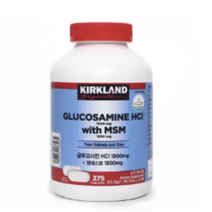 Kirkland Signature Glucosamine HCI with MSM 커클랜드시그니처 글루코사민 HCI 1500mg MSM 1500mg 375정 2팩