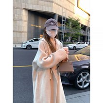 코트 트렌치 겨울 가을 큰아가씨77 고급감 호주 울 알파카 나른 하프 핸드메이드 리버시블 실루엣