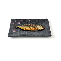 매화 주름 직사각 멜라민 접시, 8호