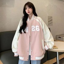 코트 여 추동복 상의 루즈핏 카디건 야구복