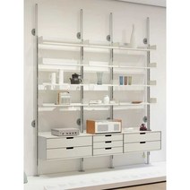Vitsoe Voice 606 Visong 범용 스토리지 랙 지지대 액세서리, 상세 페이지 참고, 281-310cm(블랙)15일 이내 배송