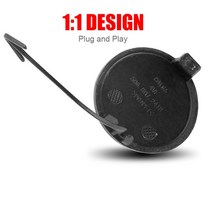 폭스바겐 호환 제타 MK6 용 앞 범퍼 그릴 견인 후크 커버 캡 2011 2012 2013 2014 도색되지 않은 5C6807241 5C6807241B 무작위 컬러 플라스틱, [01] 1pc Unpainted