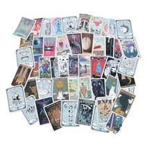 오브젝트스티커 힙한 다꾸팩 레터링 투명 흑백 포인트 스티커 다꾸세트 50/60/100Pcs 타로 카드 운세 낙서 컬렉션 DIY 장난감 수하물 스케이트 보드 Pega 822EA 1, 04 ST272-50Pcs