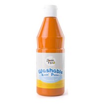 유아퍼포먼스 핑거페인트 주황물감 500ml 놀이학교 아동물감