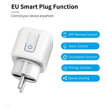전동대패 전원 모니터 타이밍 스마트 플러그 WiFi 소켓 원격 음성 제어 EU 16A Tuya SmartLife APP 제어는 Alexa Google Assistant yandex, [07] 109 WHITE 16A 8PCS