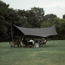 대형 옥타타프 블랙코팅 타프, 다크그린 옥타 타프