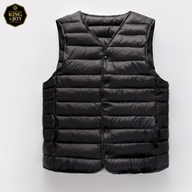 킹앤조이 라인 빅사이즈 이너포켓 경량 패딩 조끼