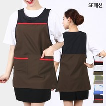 원피스 생활 방수 얇은 앞치마 급식 조리 식품 공장 작업장, L, 브라운검정(sfwla55)