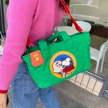 스누피 퀼팅 백 캐릭터 크로스 숄더 패딩 가방
