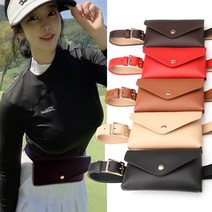 엔템 골프볼주머니 여성골프 힙색 파우치백 가방 골프공케이스, 베이지, 1개