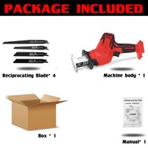 금고 부품 잠금 자물쇠 휴대용 가정용 상자가있는 88v 무선 왕복 톱 + 4 블레이드 충전식 전기 톱 금속 절단 목공 도구 키트 12 배터리, 협력사, 배터리 없음