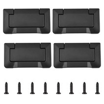 MOROBOR 포켓 문 서랍 손잡이 아연 합금 플러시 풀 손잡이 4개 블랙 황동 숨겨진 숨겨진 가구 손잡이 캐비닛 옷장 서랍용 나사 포함, Black