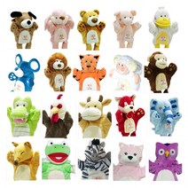 장난감 교구 동물 손인형 20종 개별, 강아지