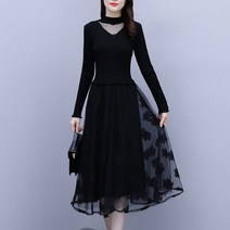 해외 롱원피스 미니원피스 엄마 양모에 두꺼운 코트의 추동 캐시미어 원피스