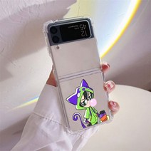 Sk8 삼성 호환 갤럭시 Z 플립 4 인피니티 케이스 투명 실리콘 전화 커버 에어백 zflip 5G 3 ZFlip3 Flip3 Flip4