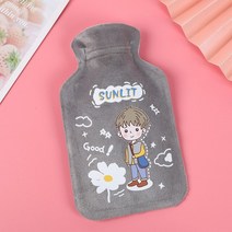 풋 워머 Cartoon Hot Water Bottle Bag for Girls Plush Shoulder Hand Warmer Heat Pack Belly Instant Wi, 20 Small Size-C03