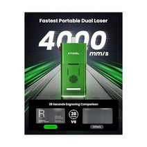 xTool F1 2 in 1 듀얼 레이저 조각기 라이트닝 스피드 휴대용 절단기 HD 해상도 섬유 가죽 패치 개 태그용 금속 명함