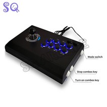 아케이드스틱 아케이드 조이스틱 스매시 박스 스타일 게임 콘솔 PC PS3 용 파이트 스틱 컨트롤러 버튼, 한개옵션1, 01 with Light