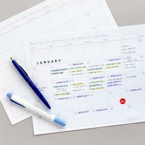먼슬리 스케줄러 체크리스트 데스크 패드 리필 속지, 단품