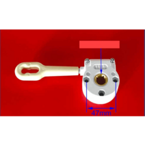 야외차양 액세서리 천막 어닝 부품 수동 기어 롤러, 흰색 알루미늄 코어