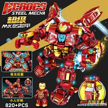 어벤져스 헐크버스터 워머신 로봇 5종 크리스마스 선물 조립, 헐크버스터 820pcs