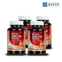 종근당건강 멀티케어 오메가3 프리미엄 4병 12개월분 + 쇼핑백, 단품, 단품