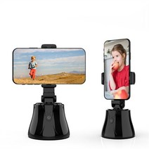 360도 모션 감지 짐벌 자동 추적 촬영 휴대폰 거치대, 블랙