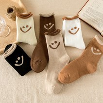 수족냉증 극세사 트위스트 수면양말 따듯한 무압박 산모 보온양말 귀여운 캐릭터 스마일 면삭스