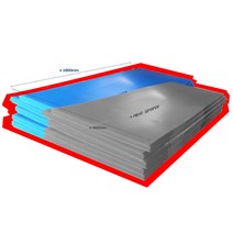 플라베니아 보양재 5T (900x1800) 10장 1묶음, 회색 10장